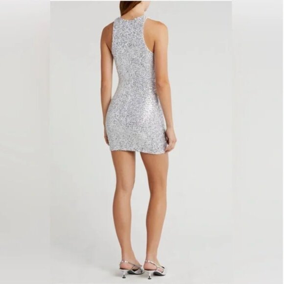AMAZING HOLIDAY DRESS - Abound Silver Sequin Sleeveless Dress - Picture 2 of 10